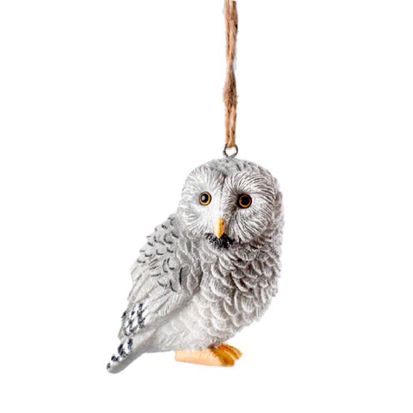 Winter Woodland Owls Christmas Holiday Ornaments Set of 3 - Picture 3 of 7